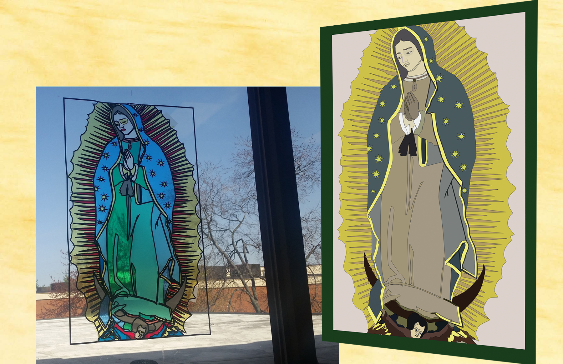 Our Lady of Guadalupe Illustration: Stained Glass Project - Bryan Hewing (2018)